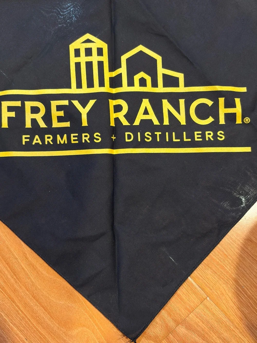 Never Use Square Black Bandana-Frey Ranch 21”x21”